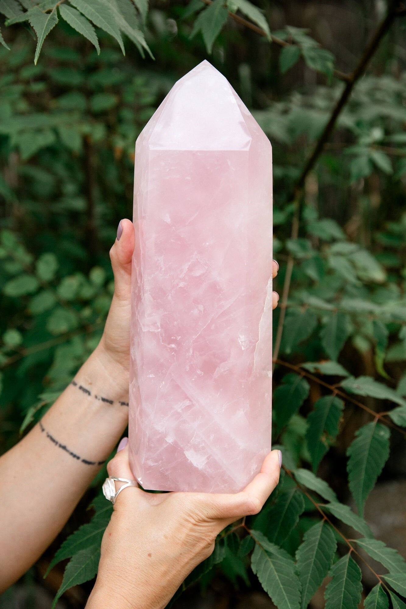 Crystal tower, rose offers quartz tower, ,Natural crystal, Rose quartz point, crystal tower large, Big crystal, Huge quartz tower,TA1130