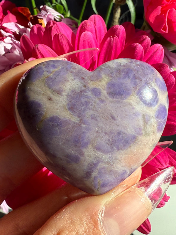 Lavender Jade "Unicorn" Heart