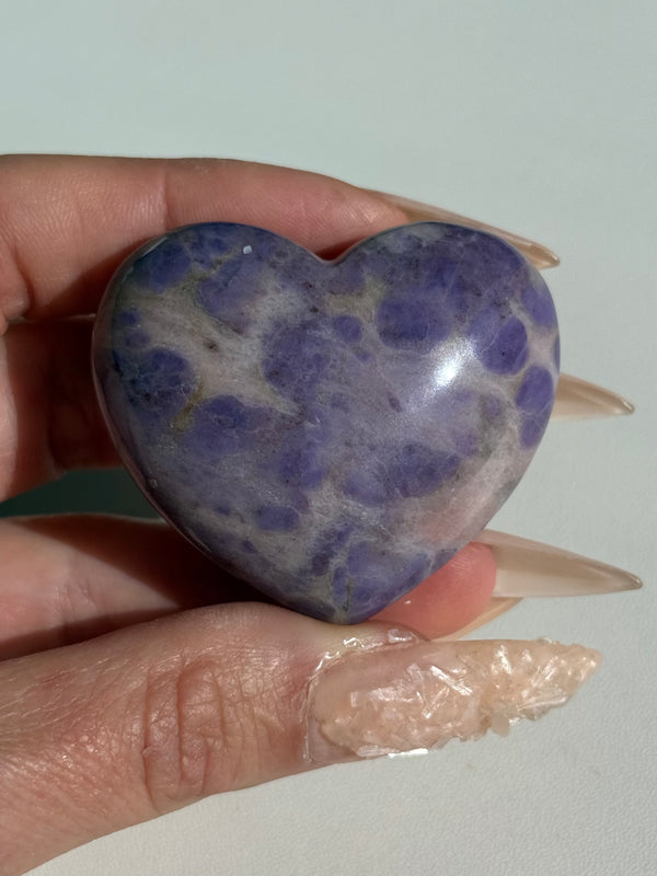 Lavender Jade "Unicorn" Heart