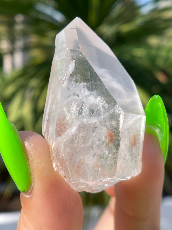 RARE: Lodolite Phantom Channeler Lemurian Seed Crystal from Minas Gerais Brazil, Rare Lemurian, Dauphine Habit, Channeler crystal, Lodolite