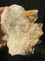 1+lb Smoky/Tangerine Lemurian Cluster: rare Twin Flame + Portal formations