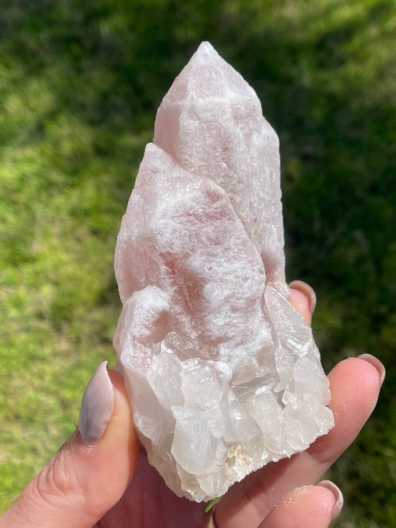 RARE "Dragon Scale" Terminated Pink Dreamsicle Lemurian from Diamantina Brazil, Rare Lemurian, Lemurian Cluster, Pink Lemurian, Dreamsicle