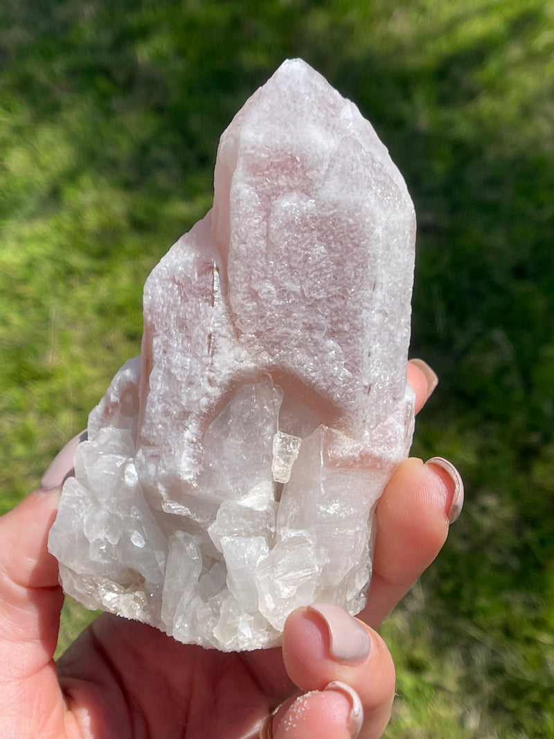 RARE "Dragon Scale" Terminated Pink Dreamsicle Lemurian from Diamantina Brazil, Rare Lemurian, Lemurian Cluster, Pink Lemurian, Dreamsicle