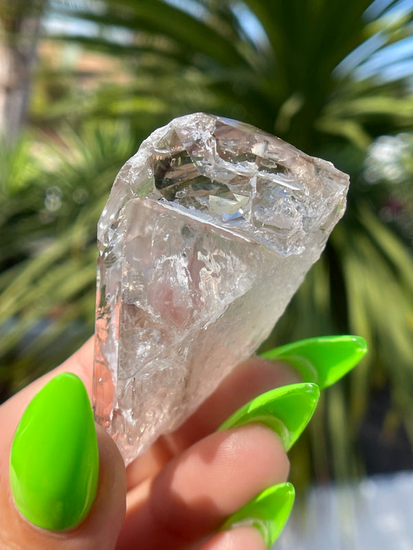 Clear Elestial Quartz from Brazil, Natural Crystal, Smoky Quartz, Alligator Quartz, Smokey Quartz, Elestial Quartz, Skeletal Quartz, Raw