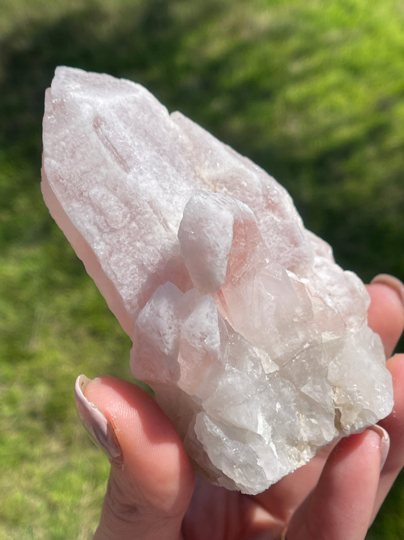 RARE "Dragon Scale" Terminated Pink Dreamsicle Lemurian from Diamantina Brazil, Rare Lemurian, Lemurian Cluster, Pink Lemurian, Dreamsicle