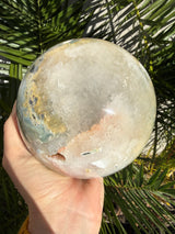RARE: Massive 6.5+lb Blue Ocean Jasper Sphere from Madagascar