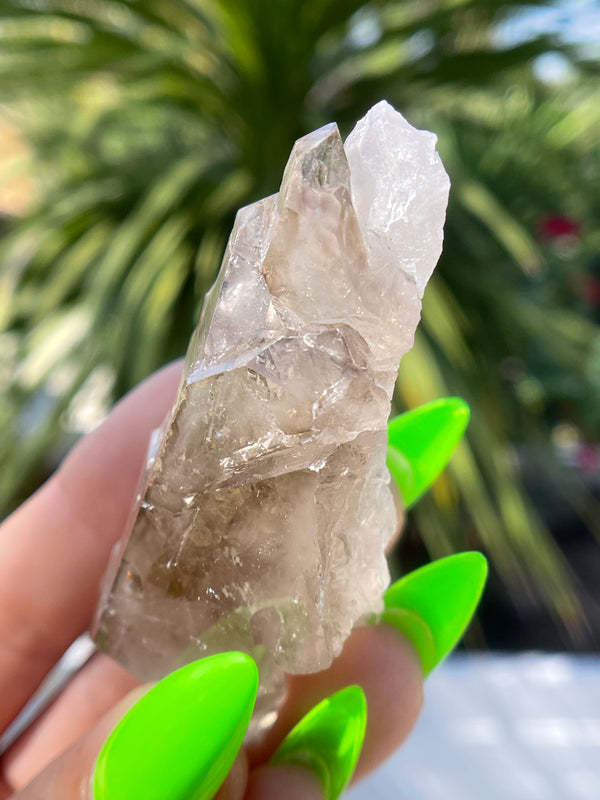 Smoky Elestial Quartz from Brazil, Natural Crystal, Smoky Quartz, Alligator Quartz, Smokey Quartz, Elestial Quartz, Skeletal Quartz, Raw