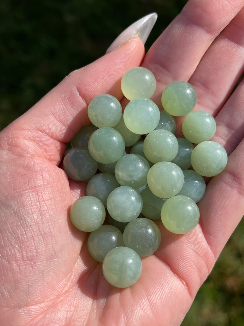 Mini Jade Sphere, Natural Crystal, Polished Jade, Jade, Jade Ball, Small Jade, Green Crystal, Heart Chakra, Jade Pocket