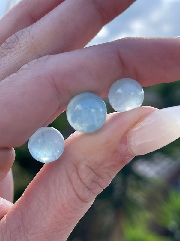Mini Aquamarine Sphere, Natural Crystal, Polished Aquamarine, Aquamarine, Aquamarine Ball, Small Aquamarine, Blue Crystal, Aquamarine Pocket