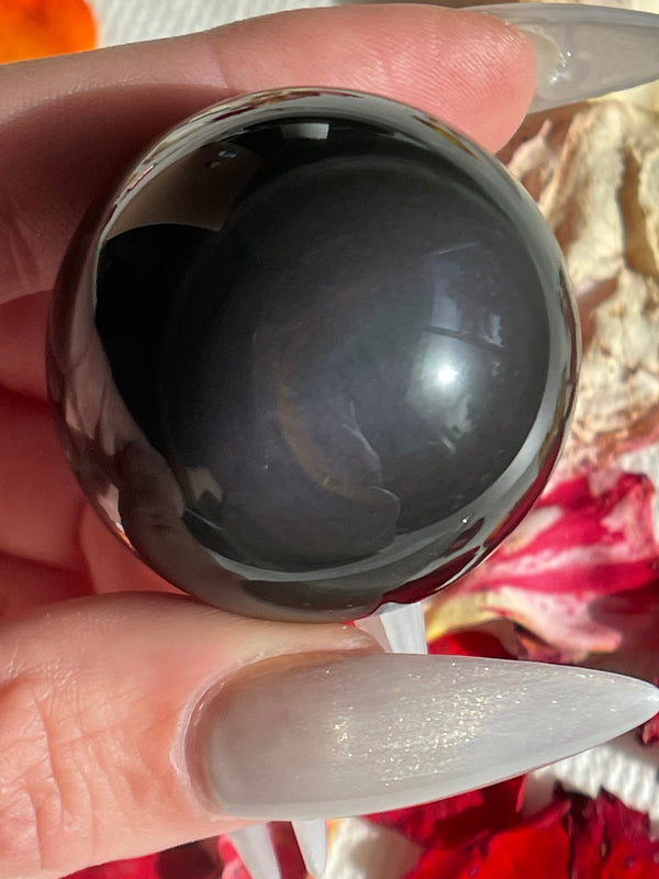 Rainbow Obsidian Sphere from Mexico, Flashy Obsidian, Top Quality, Obsidian Sphere, Velvet Obsidian, Crystal Sphere, Rainbow Crystal,