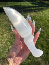 Large Carved Selenite Sword/Dagger/Knife, Selenite Sword, Selenite Dagger, Selenite Knife, Crystal Knife, Crystal Sword, Crystal Dagger