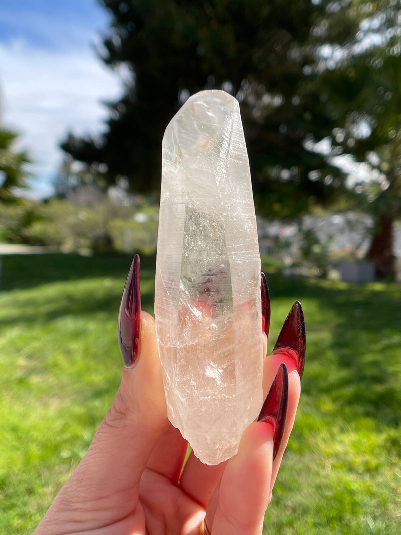 Dauphine Habit Citrine Lemurian Seed Crystal from Minas Gerais, Brazil, Lemurian Seed Point, Lemurian Seed Crystal, Lemurian Seed Wand