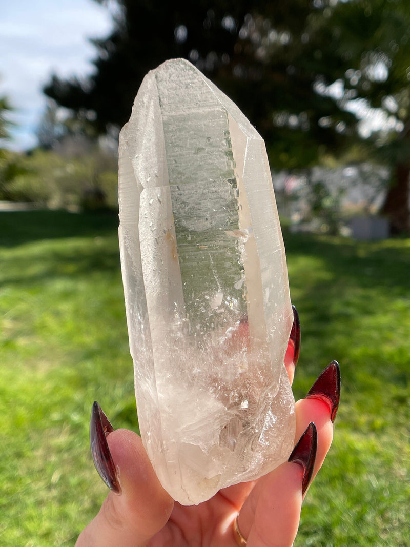 Large Dauphine Habit Citrine Lemurian Seed Crystal from Minas Gerais, Brazil, Lemurian Seed Point, Lemurian Seed Crystal, Lemurian Seed Wand