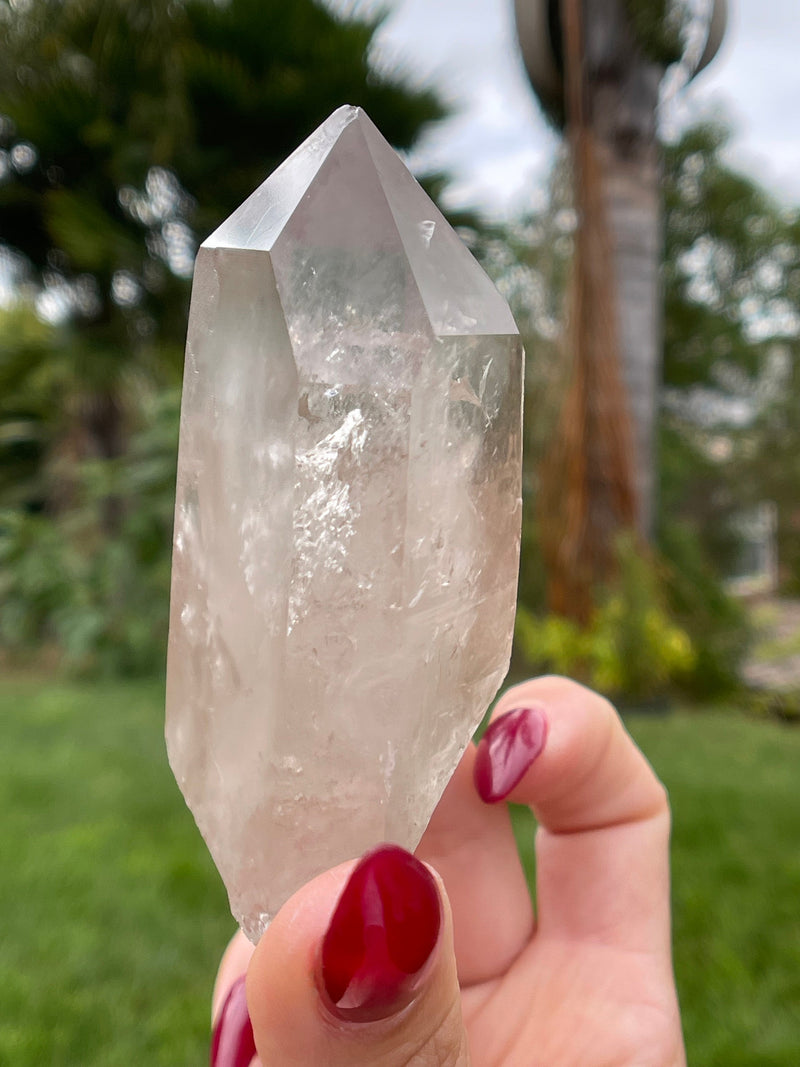 Double-Isis face SMOKY Lemurian Seed Crystal from Brazil, Rare, Lemurian Point, Lemurian Wand, Smokey Lemurian, Lemurian Point