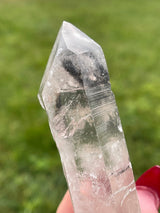 Carbon Phantom Lemurian Seed Crystal from Minas Gerais Brazil, Lemurian Point, Lemurian Point, Black Lemurian, Lemurian Phantom, Carbon