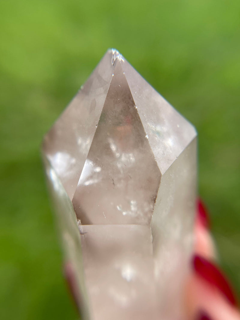 Double-Isis face SMOKY Lemurian Seed Crystal from Brazil, Rare, Lemurian Point, Lemurian Wand, Smokey Lemurian, Lemurian Point