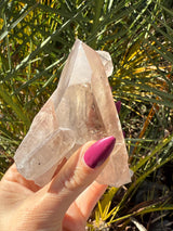 Rare MANIFESTATION Smoky Lemurian Seed Crystal Cluster with Hematite from Brazil, Cross Quartz, Manifestation Quartz, Rare Lemurian