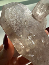 Rare MANIFESTATION Smoky Lemurian Seed Crystal Cluster with Hematite from Brazil, Cross Quartz, Manifestation Quartz, Rare Lemurian