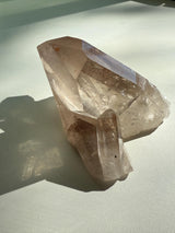 Rare MANIFESTATION Smoky Lemurian Seed Crystal Cluster with Hematite from Brazil, Cross Quartz, Manifestation Quartz, Rare Lemurian