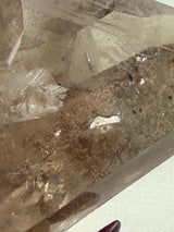 Rare MANIFESTATION Smoky Lemurian Seed Crystal Cluster with Hematite from Brazil, Cross Quartz, Manifestation Quartz, Rare Lemurian