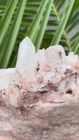 Pink Samadhi Himalayan Quartz Cluster from Pradesh, India