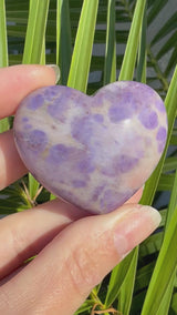 Lavender Jade "Unicorn" Heart