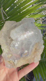 Raw etched Garden Quartz natural Lens from Brazil, Lodolite Lens, Garden quartz Lens, Lodolite Quartz, Shamanic Dream Quartz ,Large Lodolite