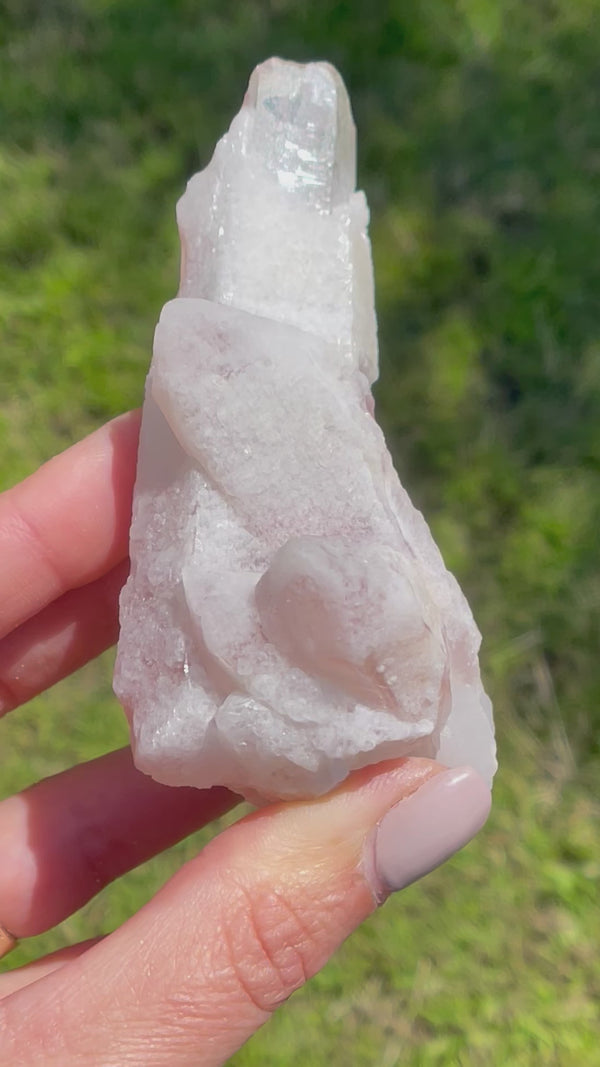 RARE "Dragon Scale" Terminated Pink Dreamsicle Lemurian from Diamantina Brazil, Rare Lemurian, Lemurian Cluster, Pink Lemurian, Dreamsicle