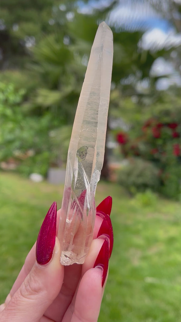 Artemis Tangerine Lemurian Seed Crystal from Serra do Cabral, Brazil