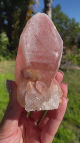 Dreamsicle Scarlet Temple Lemurian Seed Crystal from Brazil, Lemurian Seed Point, Lemurian Seed Crystal, Lemurian Seed Wand,Red Lemurian