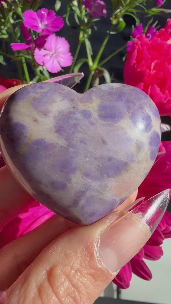 Lavender Jade "Unicorn" Heart