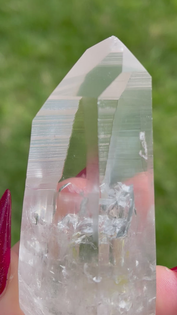 Water Clarity Large Clear Lemurian Seed Crystal from Serra do Cabral, Brazil
