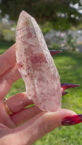 Master Record Keeper AAA Isis Scarlet Temple Lemurian Seed Crystal from Brazil, Lemurian Seed Point, Lemurian Seed Crystal, Lemurian Seed