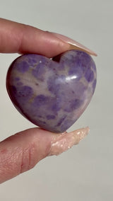 Lavender Jade "Unicorn" Heart