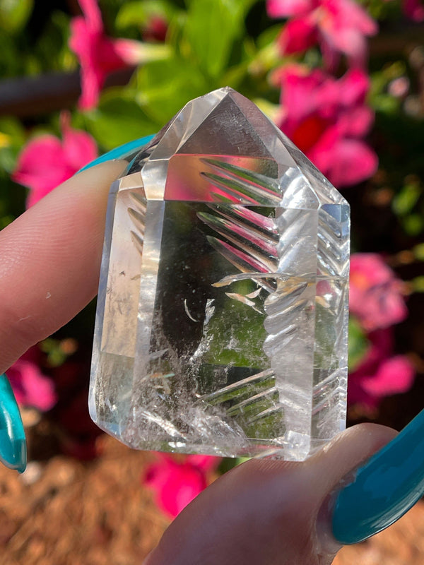 Hand Carved Unique AAA Lemurian Seed Crystal Tower from Brazil, Semi Polished Lemurian, Lemurian Tower, Lemurian Point, Carved Lemurian