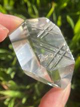 Semi-Polished AAA Grade Lemurian Tower with hand-carved unique engravings