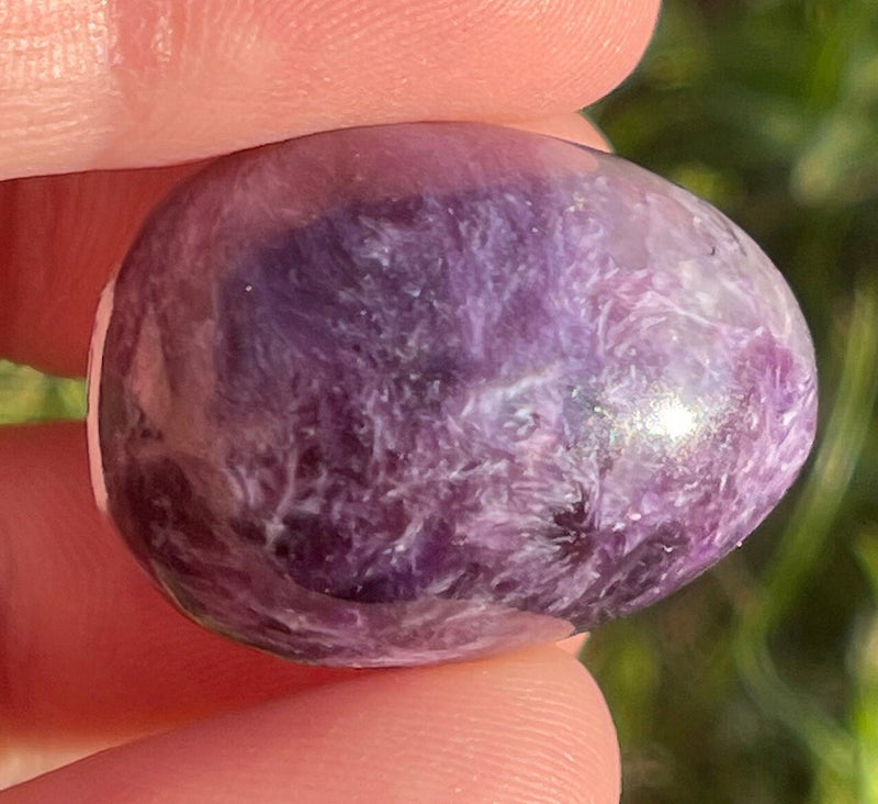 AA Grade Polished Charoite Egg, Natural crystal, Charoite, Charoite Pocket Stone, Purple Crystal