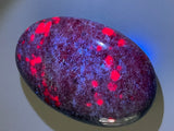 High Grade Ruby in Kyanite from India, Natural Crystal, Ruby, Kyanite, Polished Crystal, Ruby Kyanite, Fluorescent Ruby, Authentic Ruby