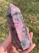 Isis* Large Rhodonite Tower from Brazil, Top Quality, Rhodonite Point, Rhodonite Wand, Rhodonite Obelisk, Large Rhodonite,Polished Rhodonite