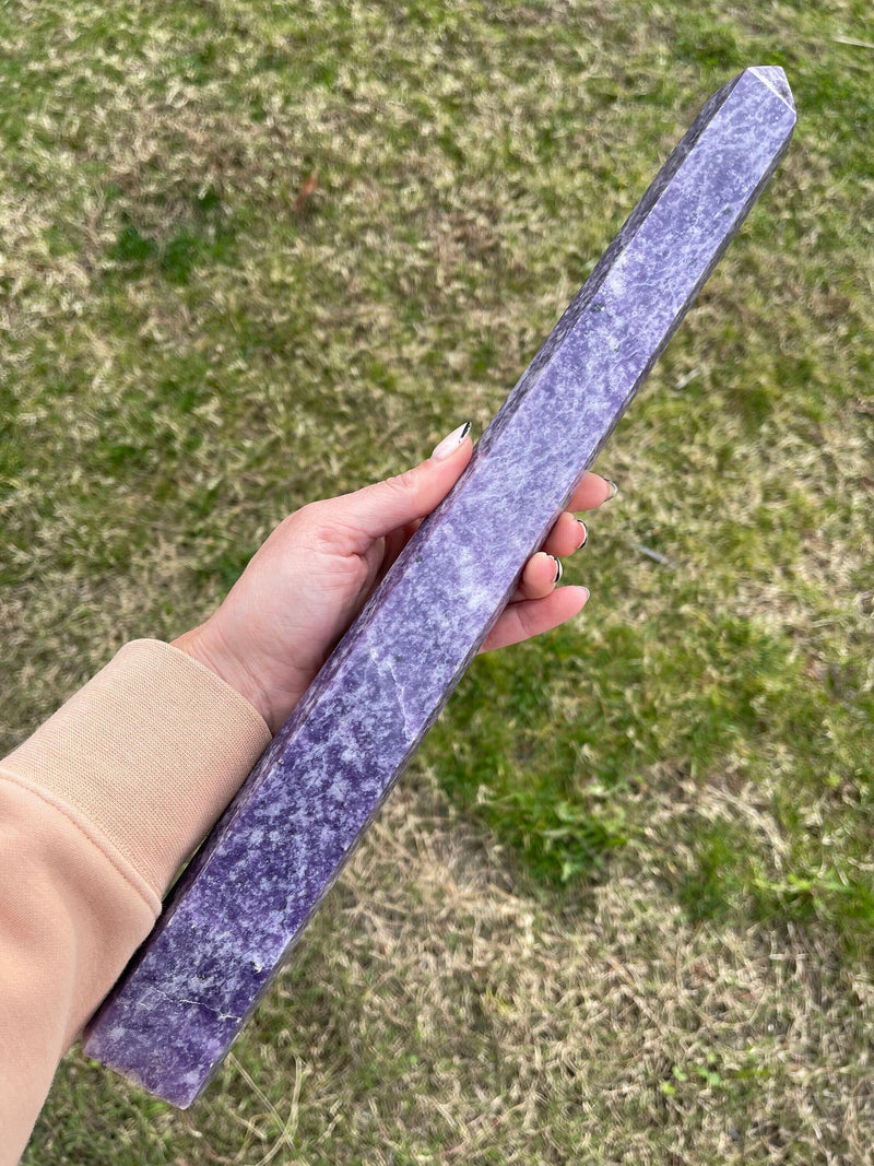 3+lb 17" tall Large Lepidolite Tower