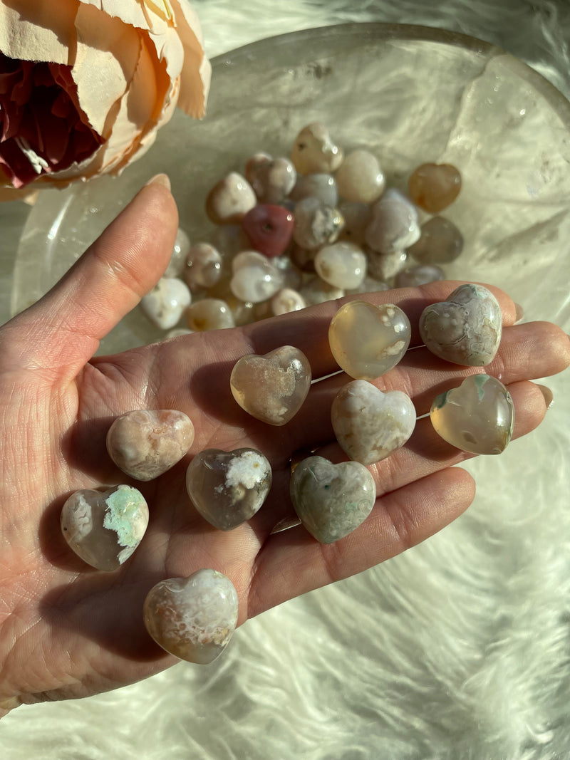 Flower Agate Heart