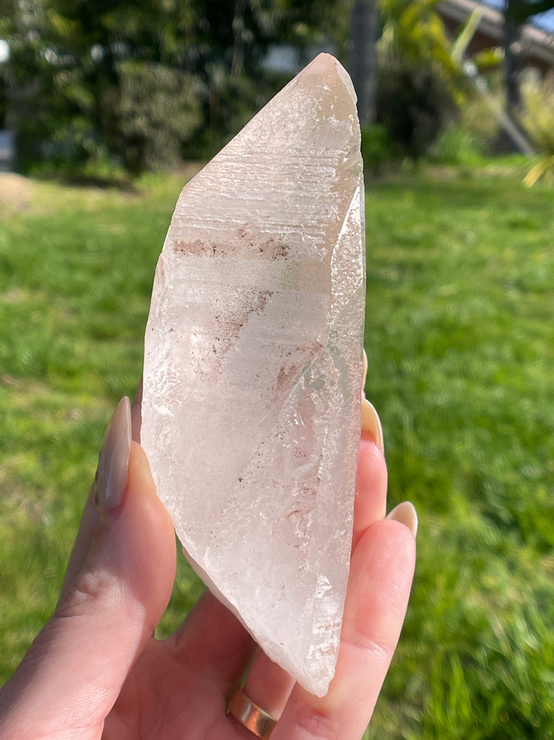 Laser* TRUE Pink Lemurian Seed Crystal from Bahia, Brazil, Authentic Lemurian, Pink Lemurian, Laser Lemurian, Rare Lemurian, Lemurian Point