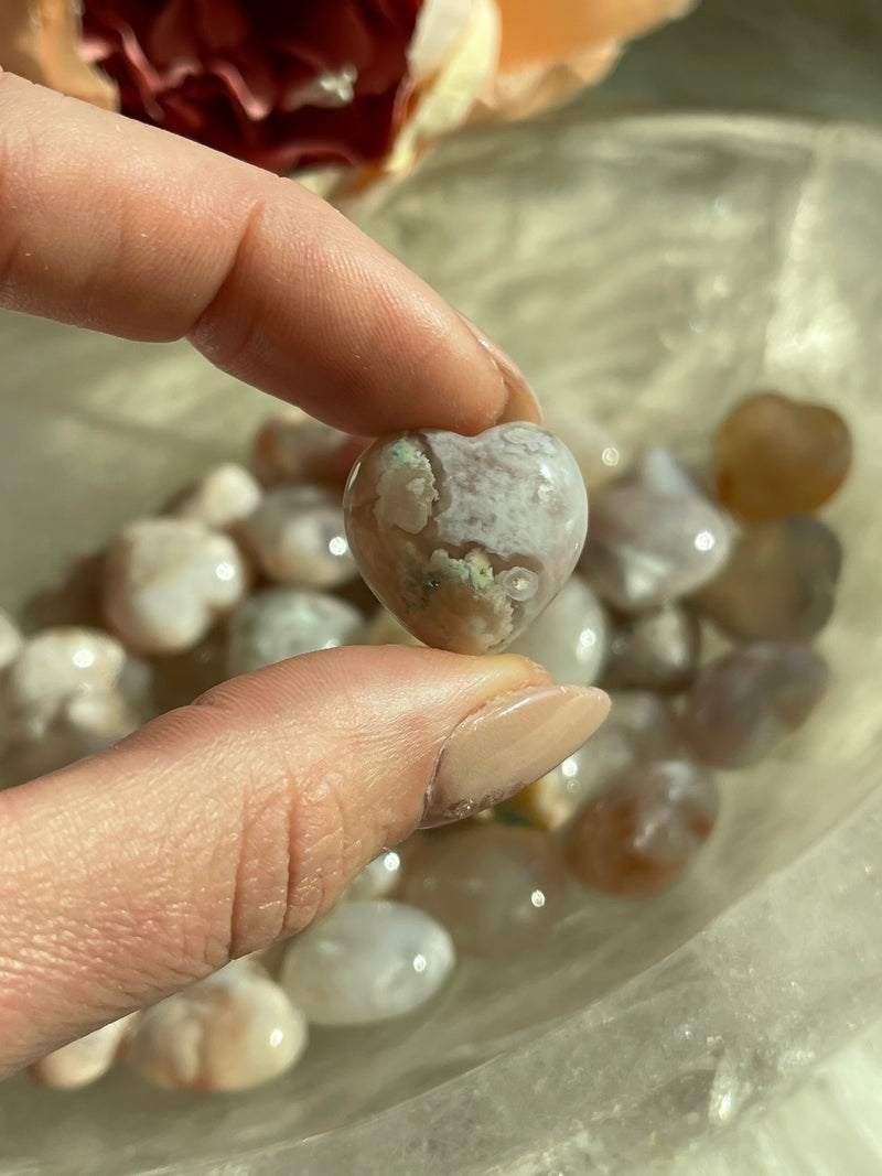 Flower Agate Heart